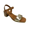 Eva  frutos nu pieds sandales 3439 marron or