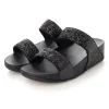 Fitflop nu pieds sandales lulu noir argent