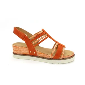 Fugitive nu pieds sandales biome orange