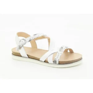 Fugitive nu pieds sandales mastar argent