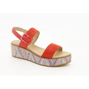 Fugitive nu pieds sandales cezar rouge