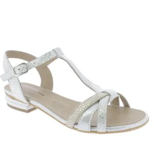 Geo reino nu pieds sandales zepabe argent