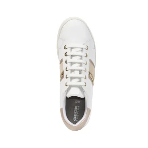 Geox baskets d361be blanc or