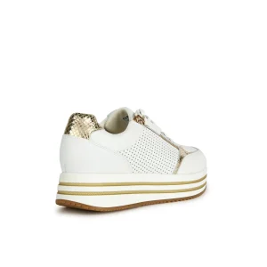 Geox baskets d35qhe blanc or