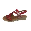 Jordana nu pieds sandales 3337 rouge
