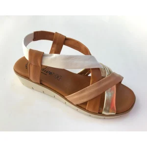 Jordana nu pieds sandales 3744 beige multicouleurs