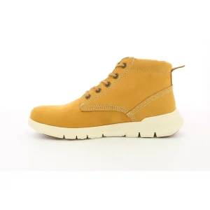 Kickers chaussures a lacets kick hi jaune