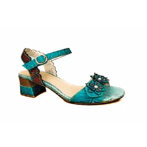 Laura vita nu pieds sandales jaccintheo turquoise