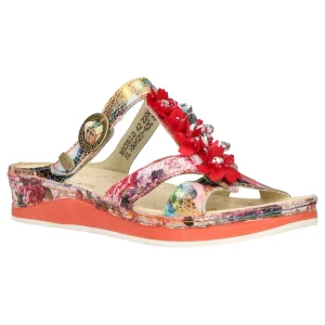 Laura vita nu pieds sandales brcuelo 42 rouge mulicouleurs
