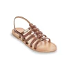 Les tropeziennes nu pieds sandales hikano marron