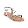 Les tropeziennes nu pieds sandales hoctavy argent