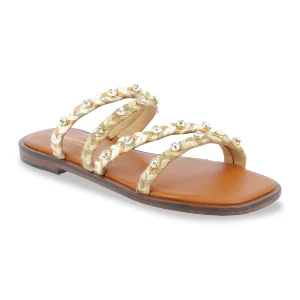 Les tropeziennes nu pieds sandales opiana beige multicouleurs