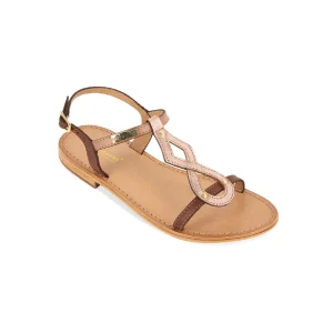 Les tropeziennes nu pieds sandales hamso rose multicouleurs