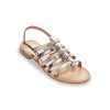 Les tropeziennes nu pieds sandales havagum or multicouleurs