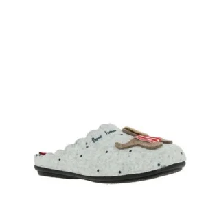 Maison de l espadrille chaussons mule chien gris