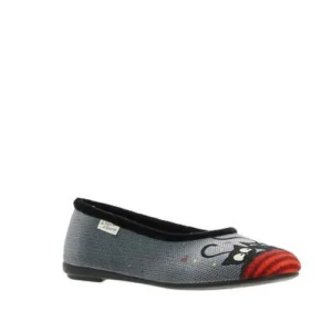 Maison de l espadrille chaussons ballerine chat rouge