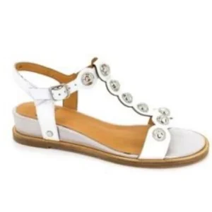 Mamzelle nu pieds sandales oleta blanc