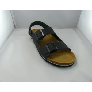 Plakton nu pieds et sandales baku noir