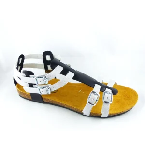 Plakton nu pieds sandales mam almond noir