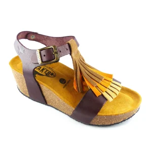 Plakton nu pieds sandales so tonka marron