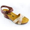 Plakton nu pieds sandales brandy or