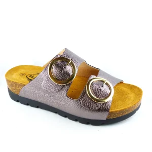 Plakton nu pieds sandales memory bronze
