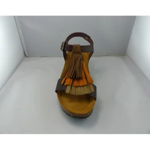 Plakton nu pieds sandales so tonka marron