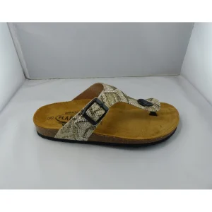 Plakton nu pieds sandales bolero or multicouleurs