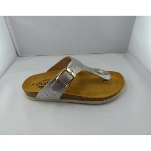 Plakton nu pieds sandales bolero argent