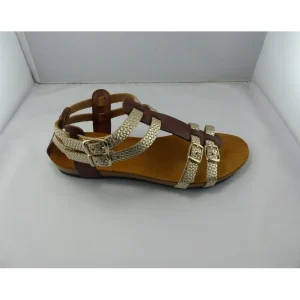 Plakton nu pieds sandales mam almond argent