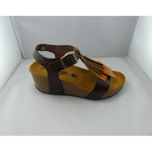 Plakton nu pieds sandales so tonka marron