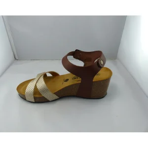 Plakton nu pieds sandales brandy or