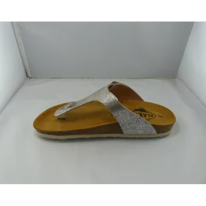 Plakton nu pieds sandales bolero argent