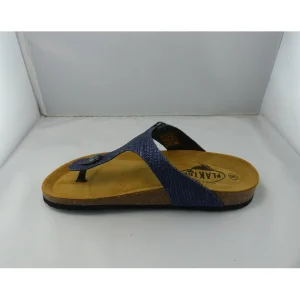 Plakton nu pieds sandales bolero bleu