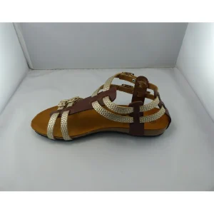 Plakton nu pieds sandales mam almond argent
