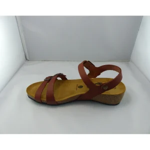 Plakton nu pieds sandales novela marron
