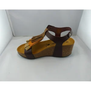 Plakton nu pieds sandales so tonka marron