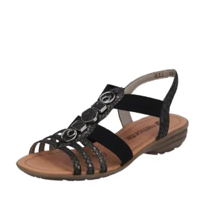 Remonte nu pieds sandales r3654 01 noir