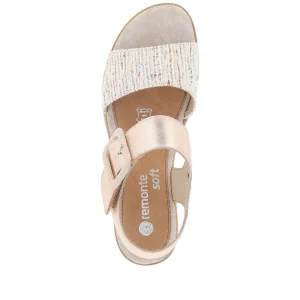 Remonte nu pieds sandales d6453 beige or