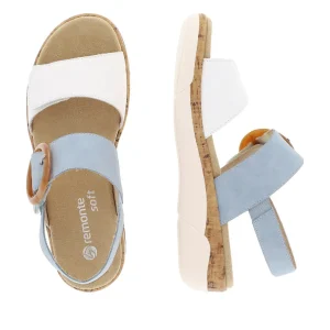Remonte nu pieds sandales r6853 blanc bleu