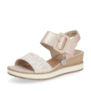 Remonte nu pieds sandales d6453 beige or