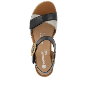 Remonte nu pieds sandales d3067 noir multicouleurs