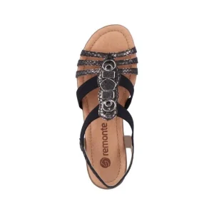 Remonte nu pieds sandales r3654 01 noir