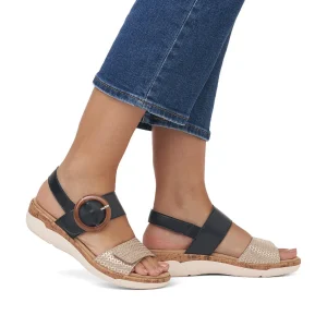 Remonte nu pieds sandales r6853 marine multicouleurs