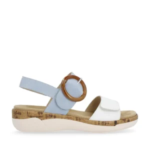 Remonte nu pieds sandales r6853 blanc bleu