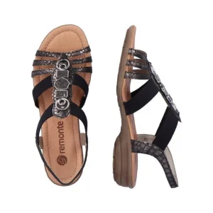 Remonte nu pieds sandales r3654 01 noir