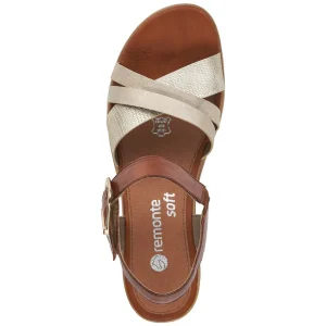 Remonte nu pieds sandales d6454 marron