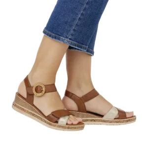 Remonte nu pieds sandales d3067 marron multicouleurs