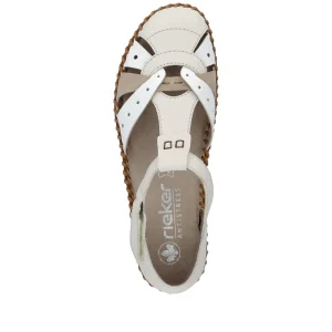 Rieker ballerines m1655 blanc beige