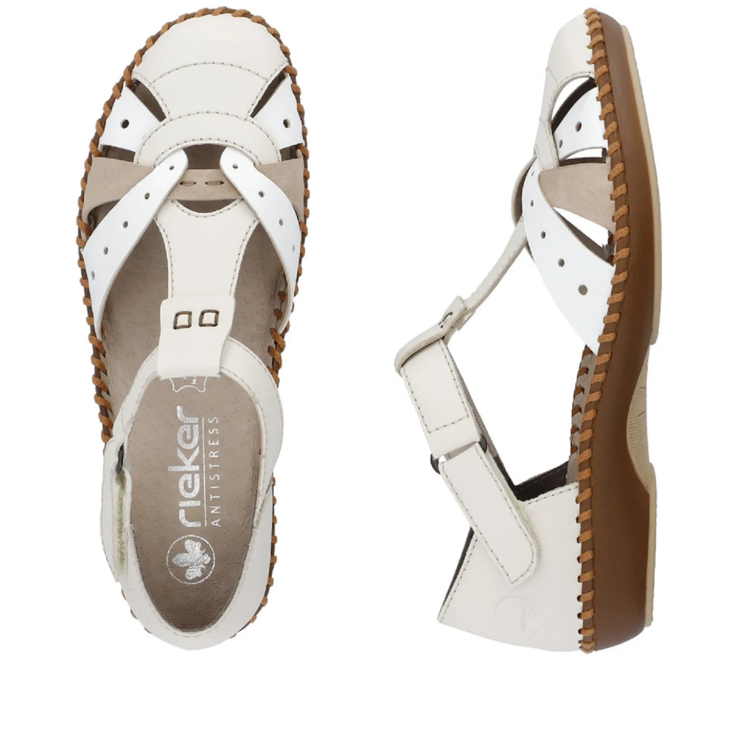 rieker_ballerines_m_blanc_2.webp Rieker ballerines m1655 blanc beige